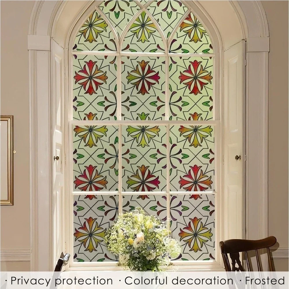 Privacy Frosted Window Film - Static Cling, Anti-UV, Removable 17.7